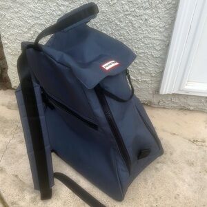 HUNTER Original Short Holdall Blue Nylon Shoulder Bag